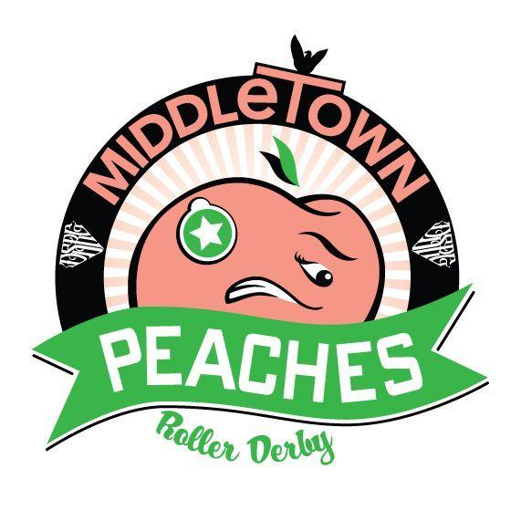 Peaches Logo - Middletown Peaches Roller Derby Logo. Derby Team Logos. Roller