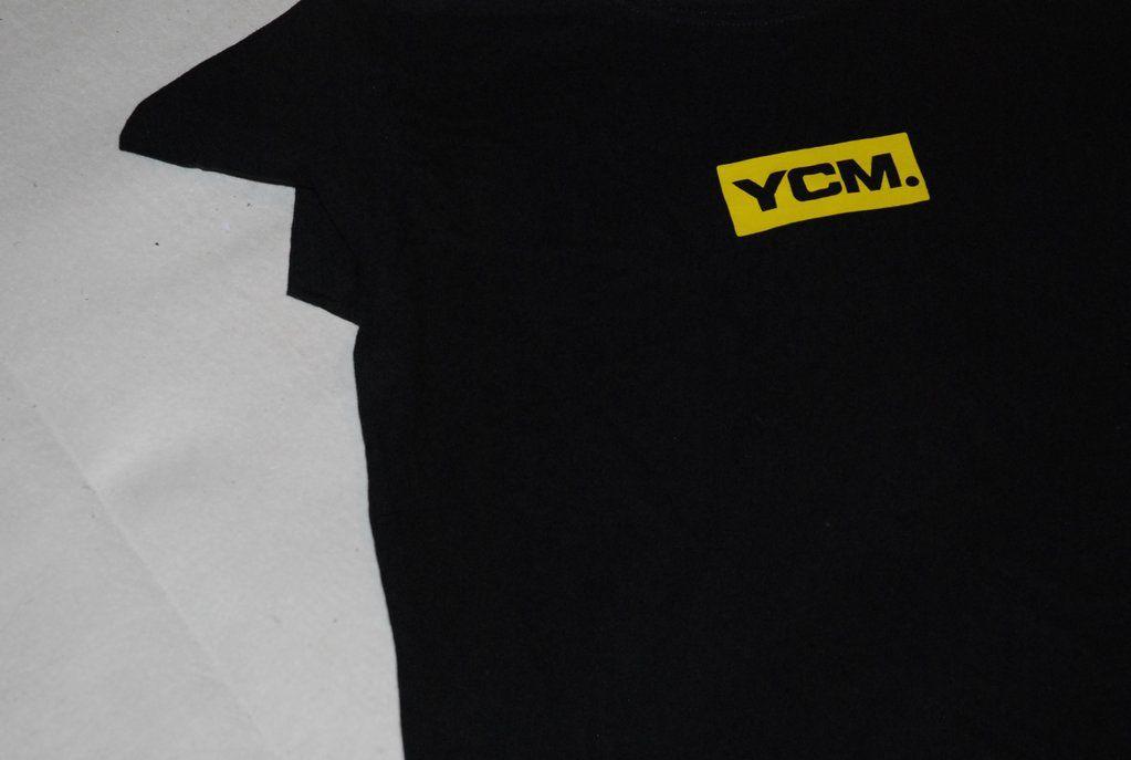 Black and Yellow Box Logo - Black YCM Tee Yellow Box Logo – YCM716