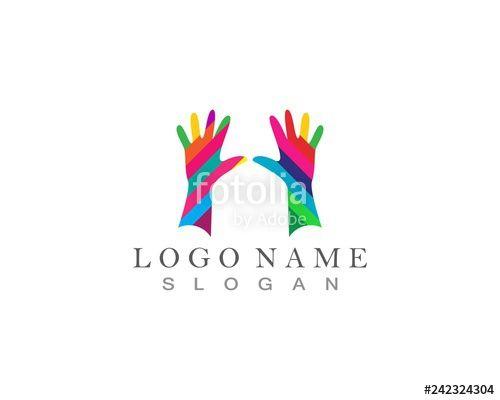 Colored Hands Logo - Colored Hands Logo Stock Image And Royalty Free Vector Files