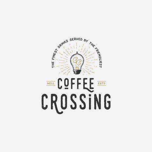 Coffee Crossing Logo - Coffee shop logo redesign. Logo design contest