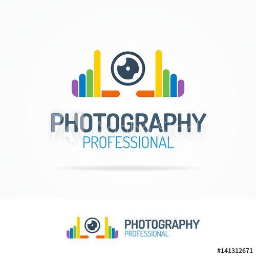Colored Hands Logo - Photography logo set with colorful hands and lens color style for ...