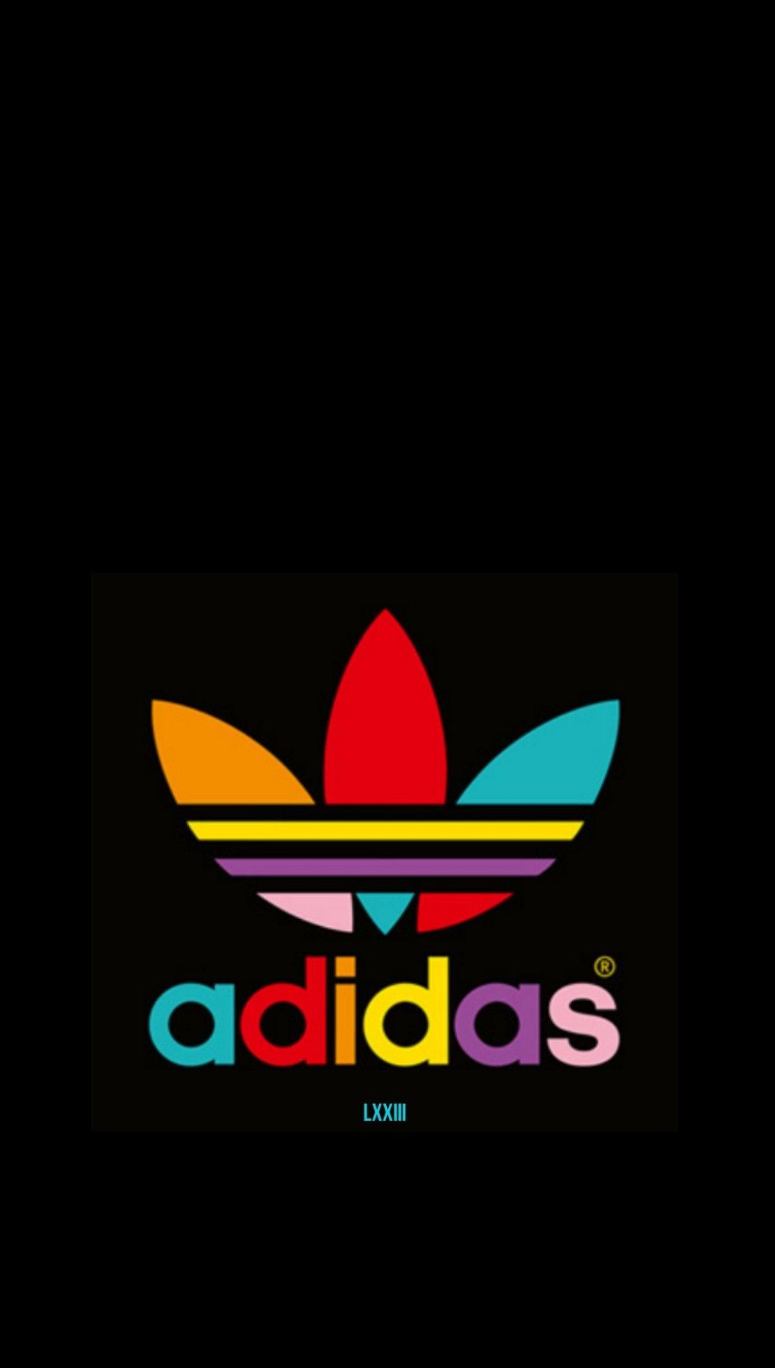 Colorful Adidas Logo - Colorful Adidas on Black Wallpaper. *Black Wallpaper. iPhone