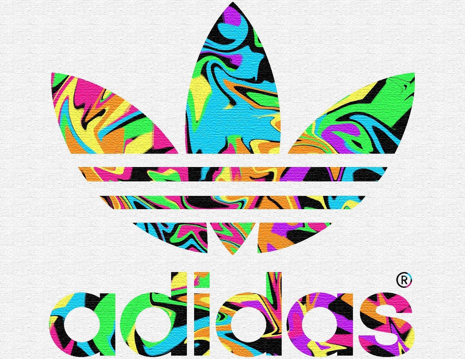 Colorful Adidas Logo - Adidas too