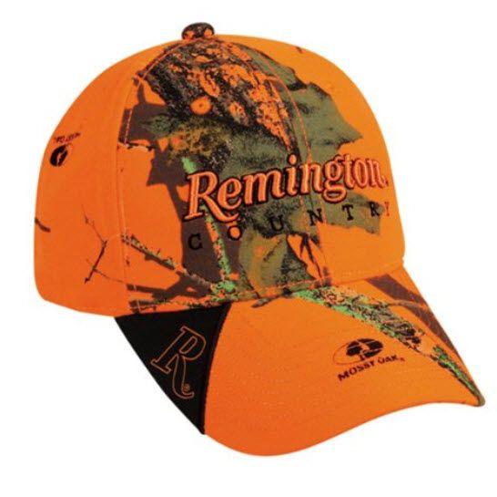 Remington Camo Logo - Mossy Oak Blaze Orange Camo Baseball Hat