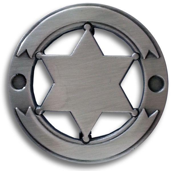 Blank Round Logo - Blank Round 6 Point Star Badge : Pieces of History, Old West