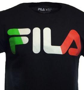 Italian Sports Apparel Logo - FILA Mens Tee T Shirt S TO 2XL Italy Flag Logo Athletic Sports ...