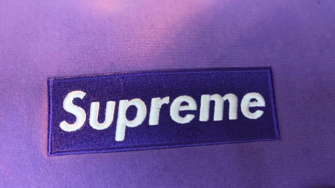 Purple BAPE and Supreme Box Logo - UNHS supreme rare crewneck 2009 review - YouTube