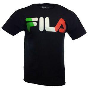 Italian Sports Apparel Logo - FILA Men's T Shirt Logo Italy Italia Flag