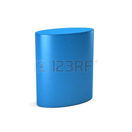 Blue Cylinder Logo - Blue Elliptical Cylinder. 3D Render IllustrationRF Business