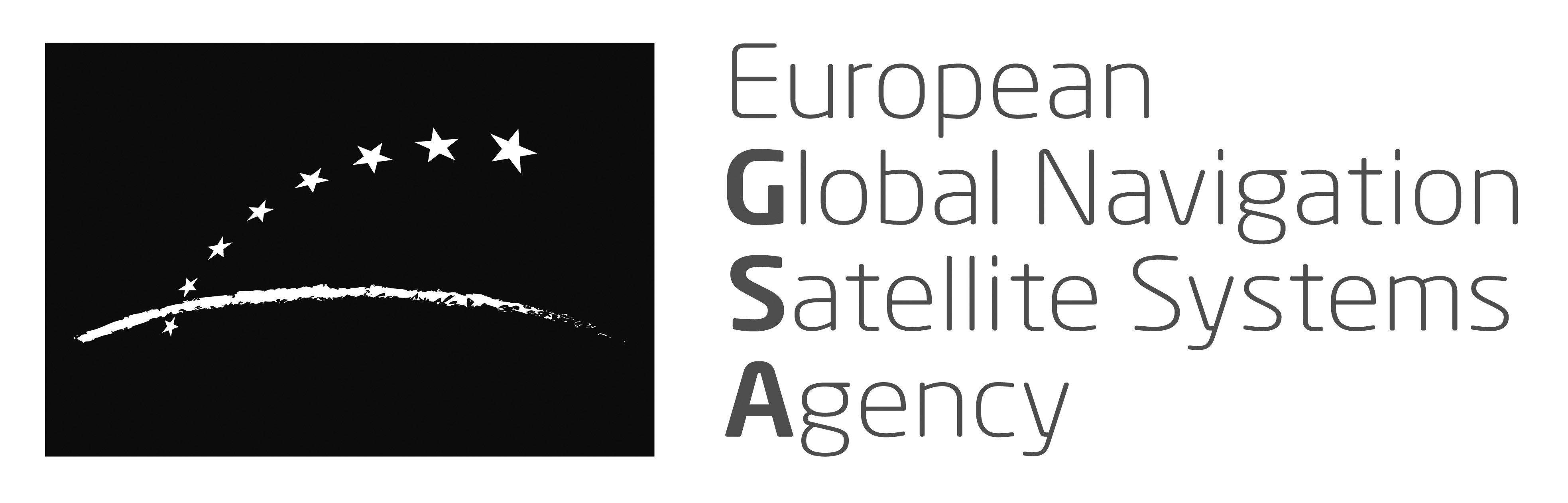 Black and White Letters Logo - GSA Identity. European Global Navigation Satellite Systems Agency