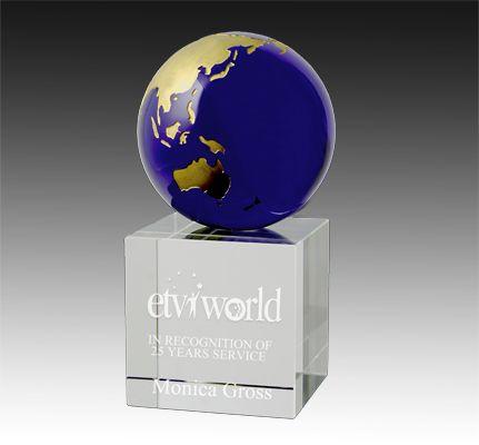 Gold Blue World Globe Logo - OCC GB15 & Blue World Globe