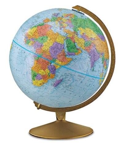 Gold Blue World Globe Logo - 11 Best World Globes For Kids & Children – Brilliant Maps