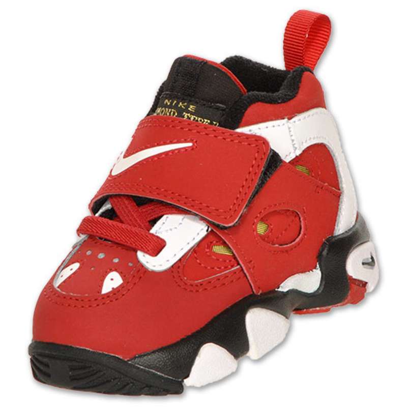 A Diamond with a Red White F Logo - Kids Shoes - Nike Toddler&Infant Shoes Air Diamond Turf 2s Red/White ...