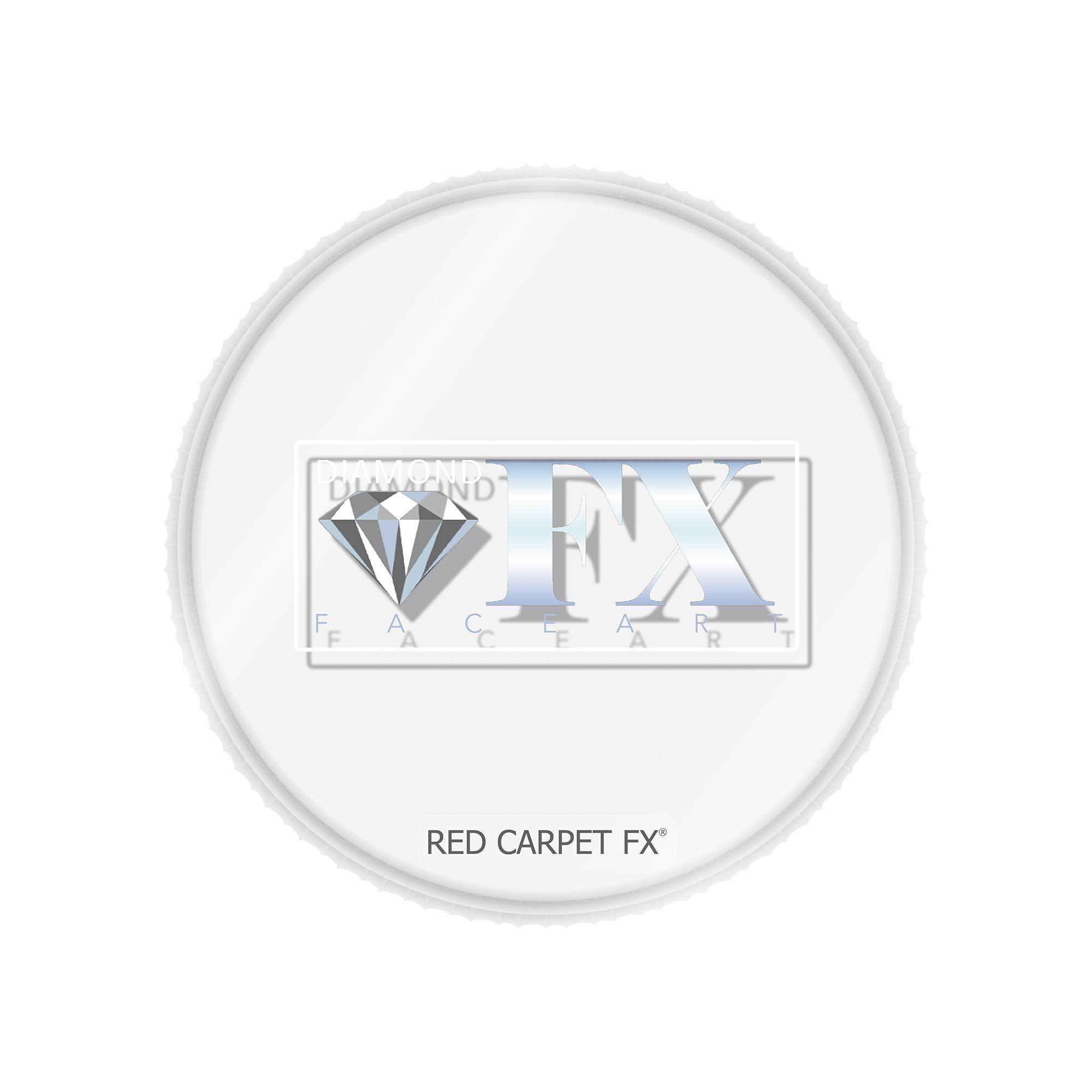 A Diamond with a Red White F Logo - Diamond FX Cake Face & Body Paint - Neon 180C White (Cosmetic Use)