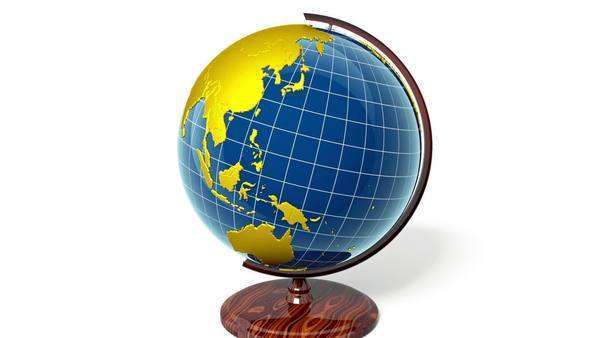 Gold Blue World Globe Logo - Gold blue Earth globe rotating, white background - Stock Video ...