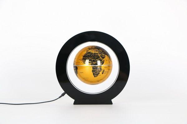Gold Blue World Globe Logo - Wish | 4 Inch Illuminated Magnetic Levitation Floating Globe Earth ...
