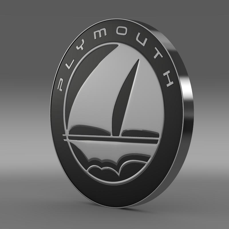 Old Plymouth Logo - Plymouth logo 3D Model