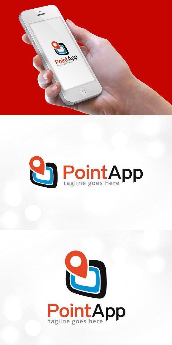 Pinterest App Logo - Point App Logo Template Design. Map Design. Logo