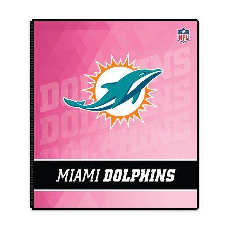 Pink Miami Dolphins Logo - Binder Pink Miami Dolphins - Walmart.com