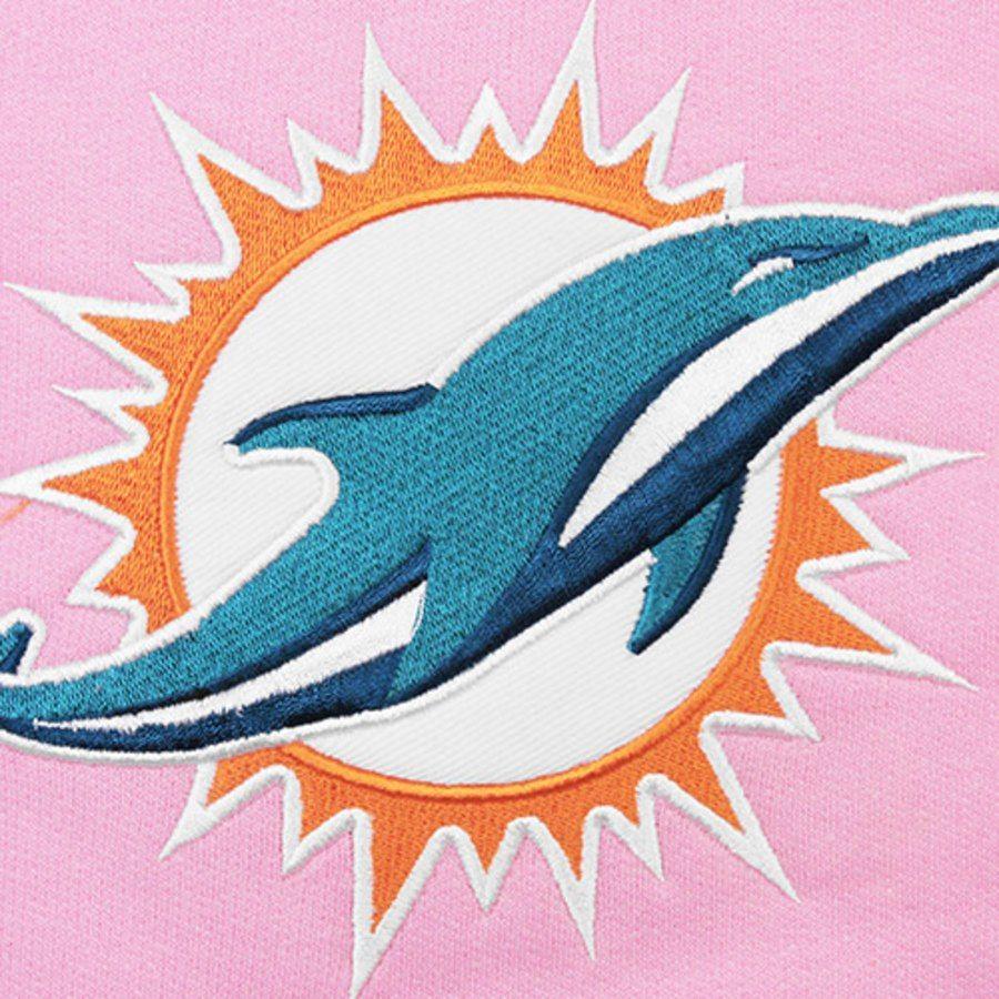 Pink Miami Dolphins Logo - Miami Dolphins Youth Girls Logo Pullover Hoodie - Pink