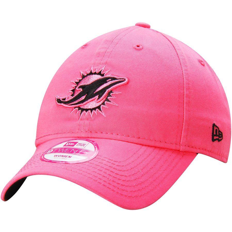 Pink Miami Dolphins Logo - Women's New Era Pink Miami Dolphins Preferred Pick 9TWENTY ...
