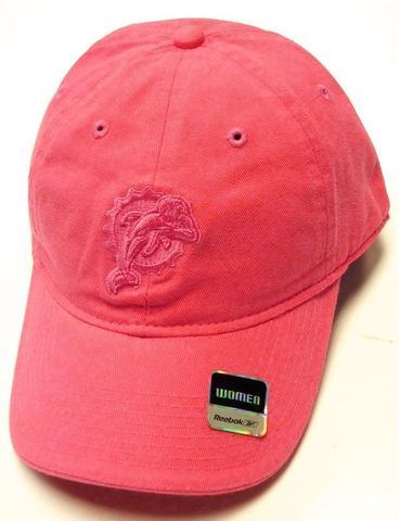 Pink Miami Dolphins Logo - Miami Dolphins NFL Reebok Pink Slouch Relaxed Hat Cap Tonal ...