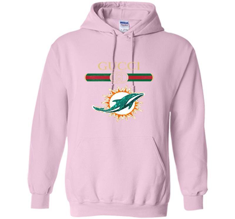Pink Miami Dolphins Logo - Gucci Miami Dolphins Logo Hoodies