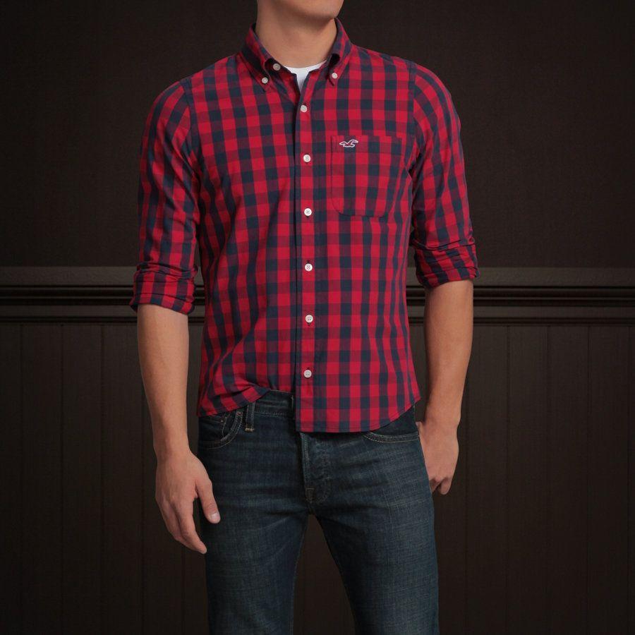 Red and Blue Check Logo - Hollister Red-blue check shirt | in | Check shirt, Shirts, Mens fashion