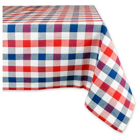 Red and Blue Check Logo - Red & Blue Check Tablecloth : Target