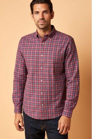 Red and Blue Check Logo - Buy Red/Blue Check Long Sleeve Shirt from the Next UK online shop