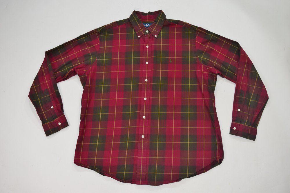 Red and Blue Check Logo - Red Blue Check Ralph Lauren Shirt — Headlock Vintage