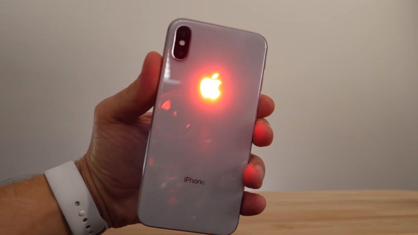 iPhone X Logo - Check out this Glowing Apple Logo Mod on iPhone X!