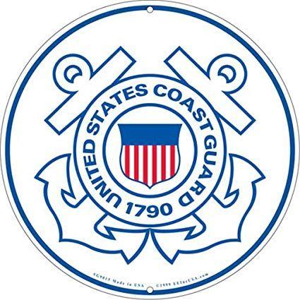 USCG Logo - United States Coast Guard Logo Aluminum Sign Round 12