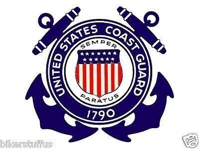 Coast Guard Logo - Vintage Coast Guard Anchors Emblem Sticker Military