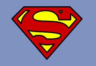 Light Blue Superman Logo - superman logo from supermanhomepage stuck on a light blue canvas ...