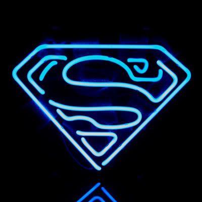 Light Blue Superman Logo - Superman Blue Logo Neon Bar Mancave Sign [Superman Blue Logo Neon ...