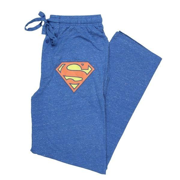 Light Blue Superman Logo - Shop Superman Logo Man Of Steel Heather Light Blue Men's Lounge ...