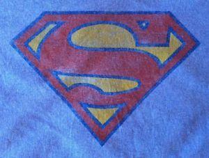Light Blue Superman Logo - Superman Distressed Logo Light Blue T Shirt Size 2XL