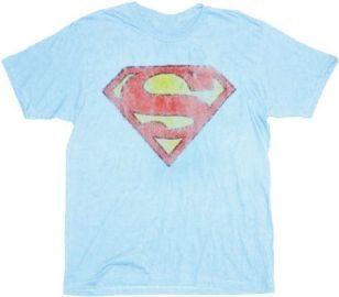 Light Blue Superman Logo - WornOnTV: Sheldon's light blue Superman tee on The Big Bang Theory