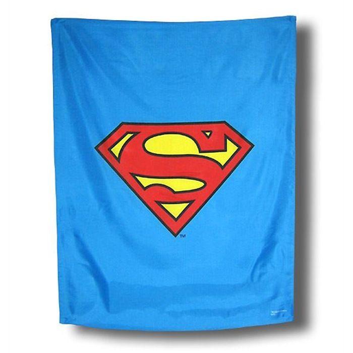 Light Blue Superman Logo - Superman Symbol Light Blue Fabric Flag