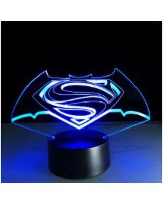 Light Blue Superman Logo - Presidents Day Deals on Superhero 3D Illusion LED Decorative Lights ...