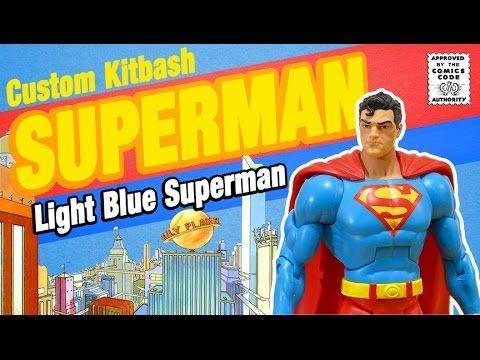 Light Blue Superman Logo - Ultra Rare DC Universe Classics Light Blue Superman Custom Kitbash ...