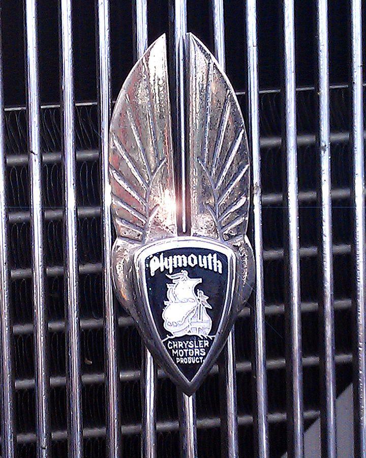 Plymouth Logo - Vintage Plymouth Logo Photograph by Gil Kanat