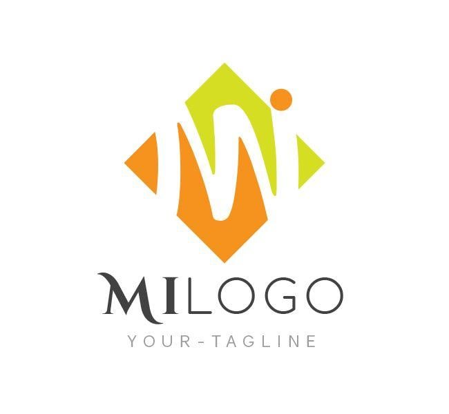 MI Logo - Mi Logo & Business Card Template Design Love