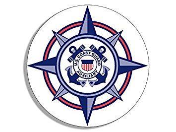 Coast Guard Logo - Amazon.com: American Vinyl Round US Coast Guard Auxiliary Seal ...