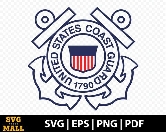 Coast Guard Logo - Coast Guard Svg United States Coast Guard Emblem United States | Etsy