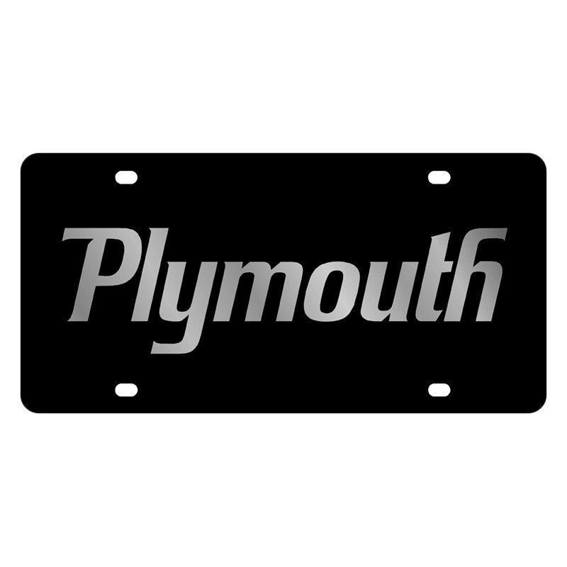 Plymouth Logo - Eurosport Daytona® - MOPAR License Plate with Plymouth Logo
