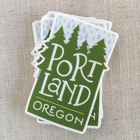 Oregon Rain Logo - acbcDesign - Portland, Oregon Rain Vinyl Sticker - Aries Apparel