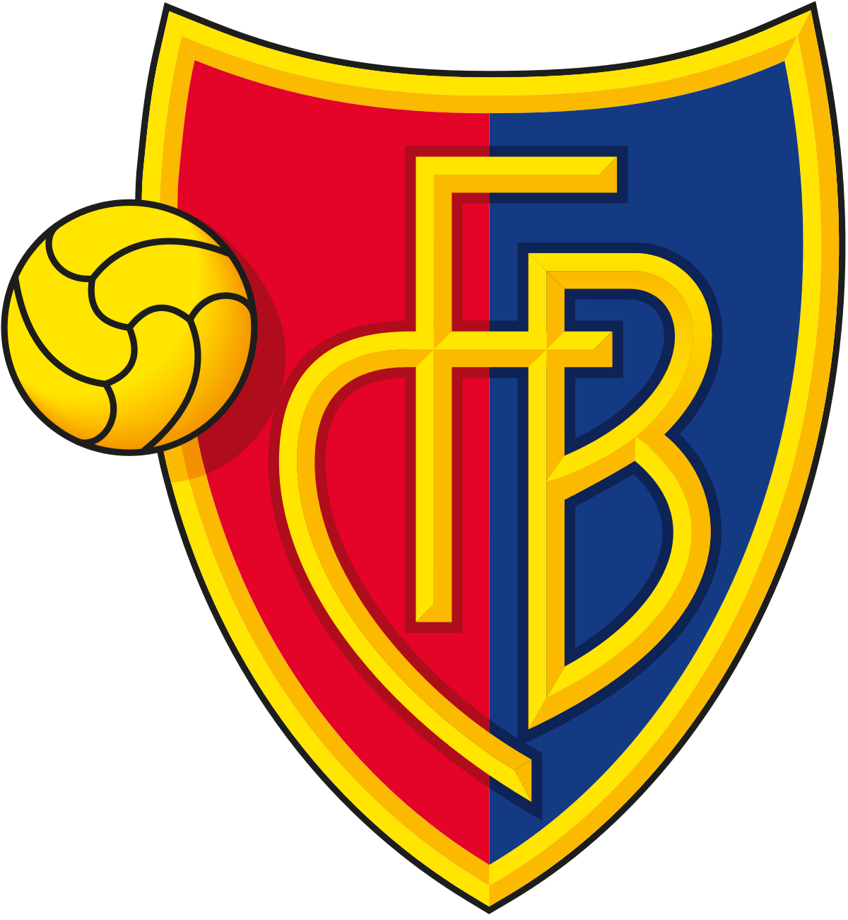 Red and Yellow Soccer Logo - FC Basel