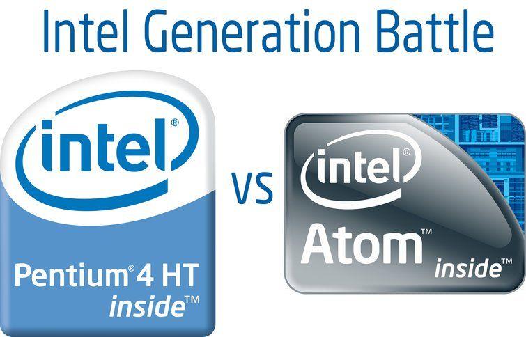 Intel Inside Pentium 4 Logo - Intel Pentium 4 Vs. Atom: A Battle Of The Generations